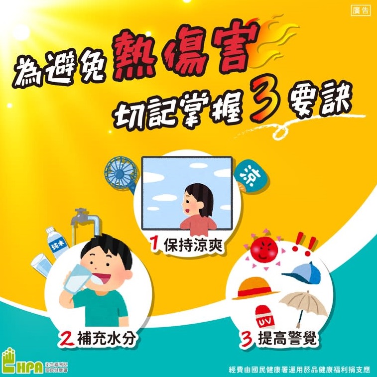高溫酷暑防熱傷害 掌握「涼、補、心」三...